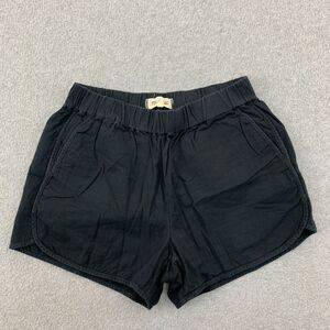 Madewell Pull On Shorts Size XS Women's H5956 Almost Black Casual Cotton Viscose